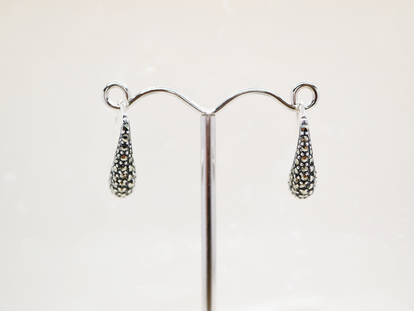 Marcasite and sterling silver ear hook