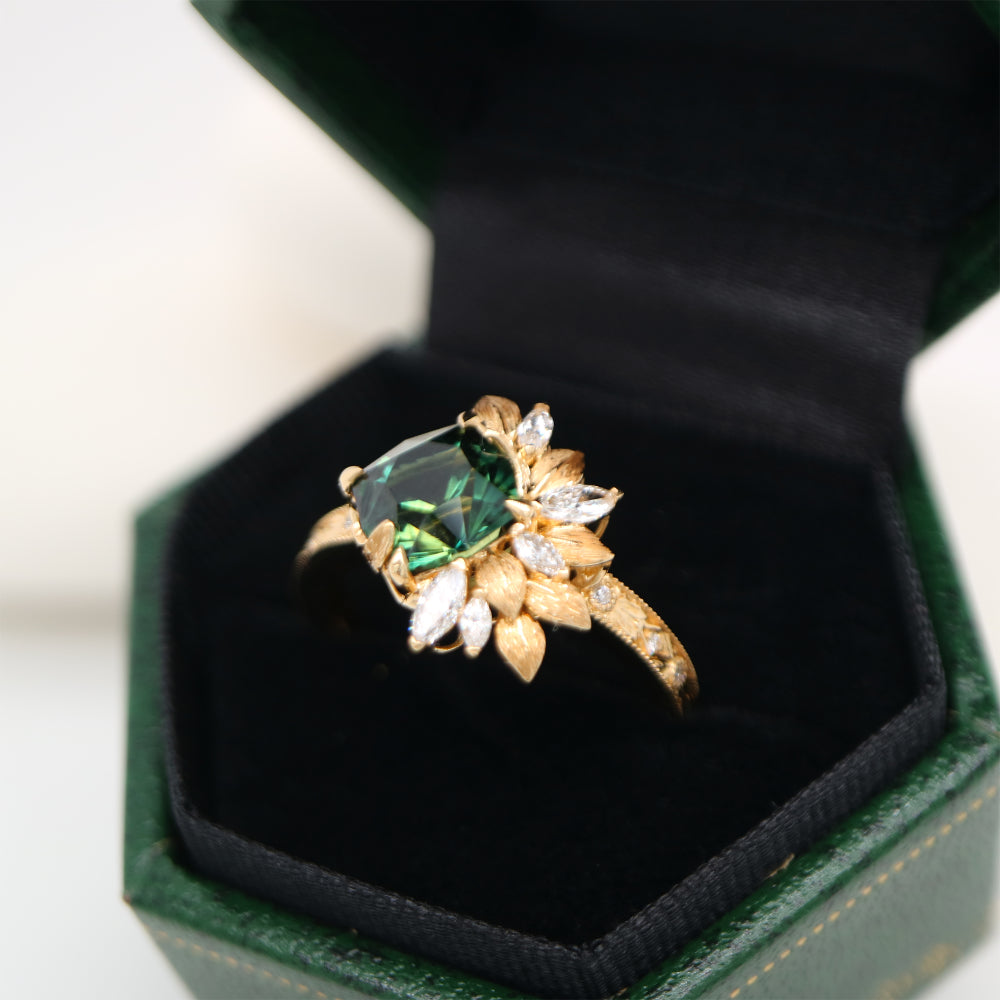 Josephine ring - Australian parti sapphire, Diamonds, 18k gold
